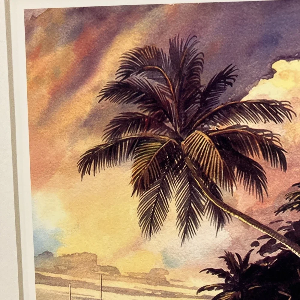 Bahia Honda Evening Glow Florida Keys Sailboat Tropical Painting George Salhofer
